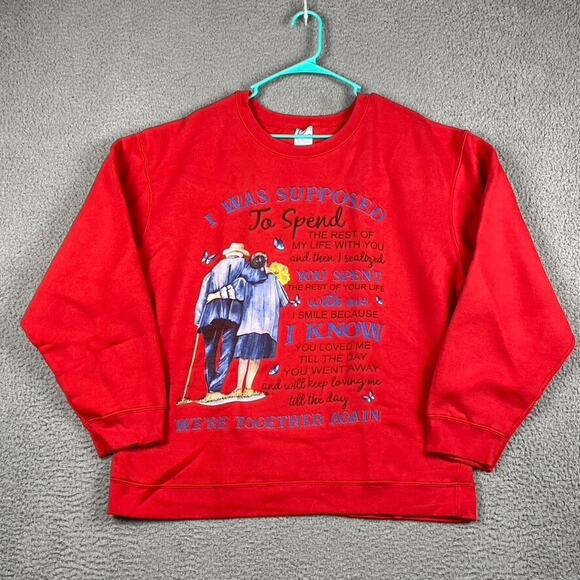 Delta Fleece Men's 2XL Sweater Graphic Pullover Sentimental Cozy Love Quote - Picture 1 of 6
